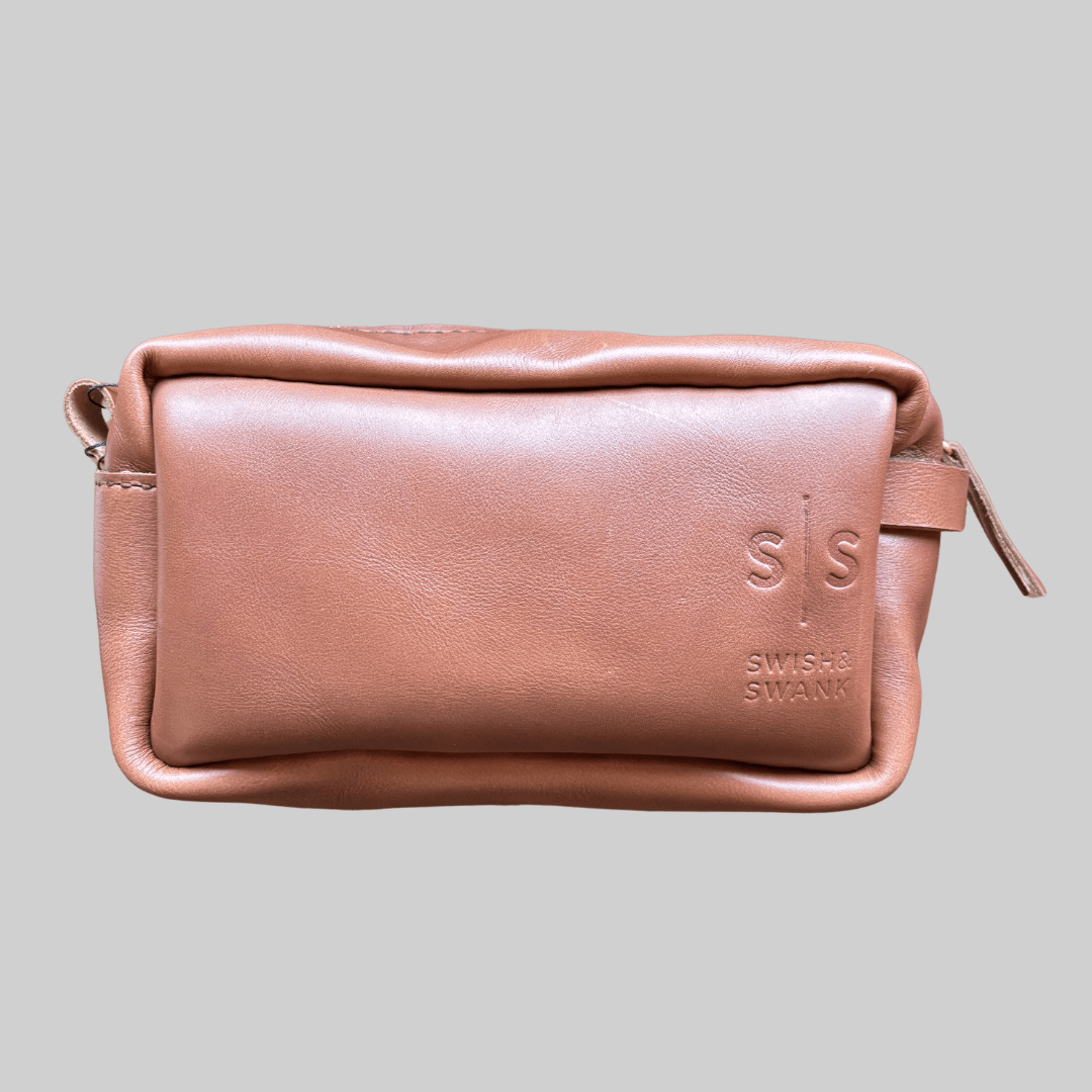 Unisex Genuine Leather Toiletry Bag - SWISH AND SWANK INTERNATIONAL