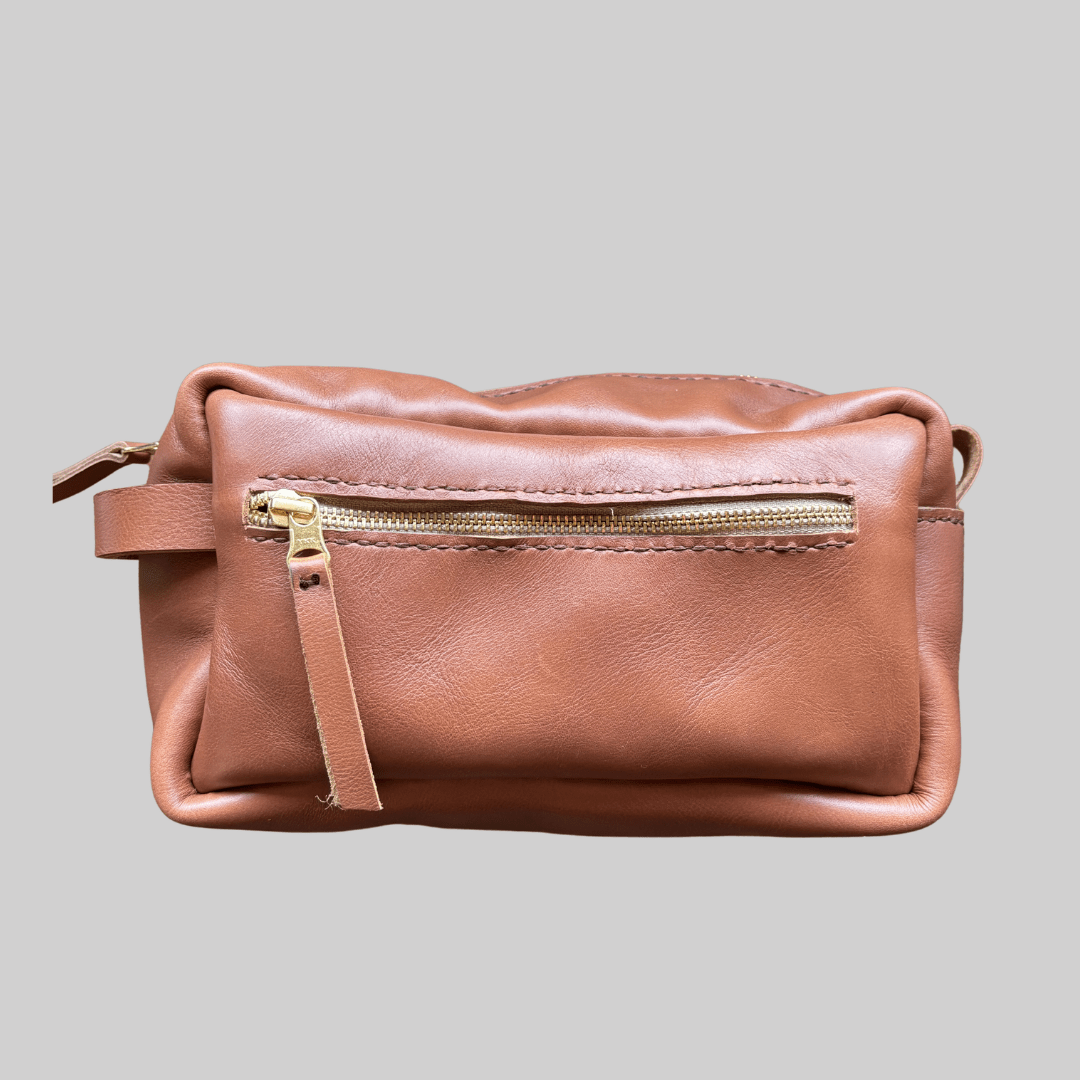Unisex Genuine Leather Toiletry Bag - SWISH AND SWANK INTERNATIONAL