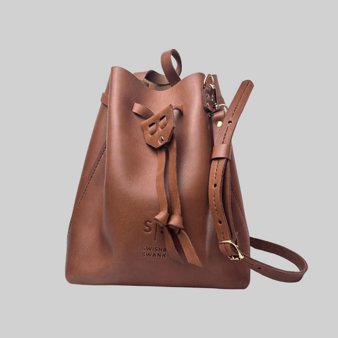 Batseba Bucket Leather Bag - SWISH AND SWANK INTERNATIONAL