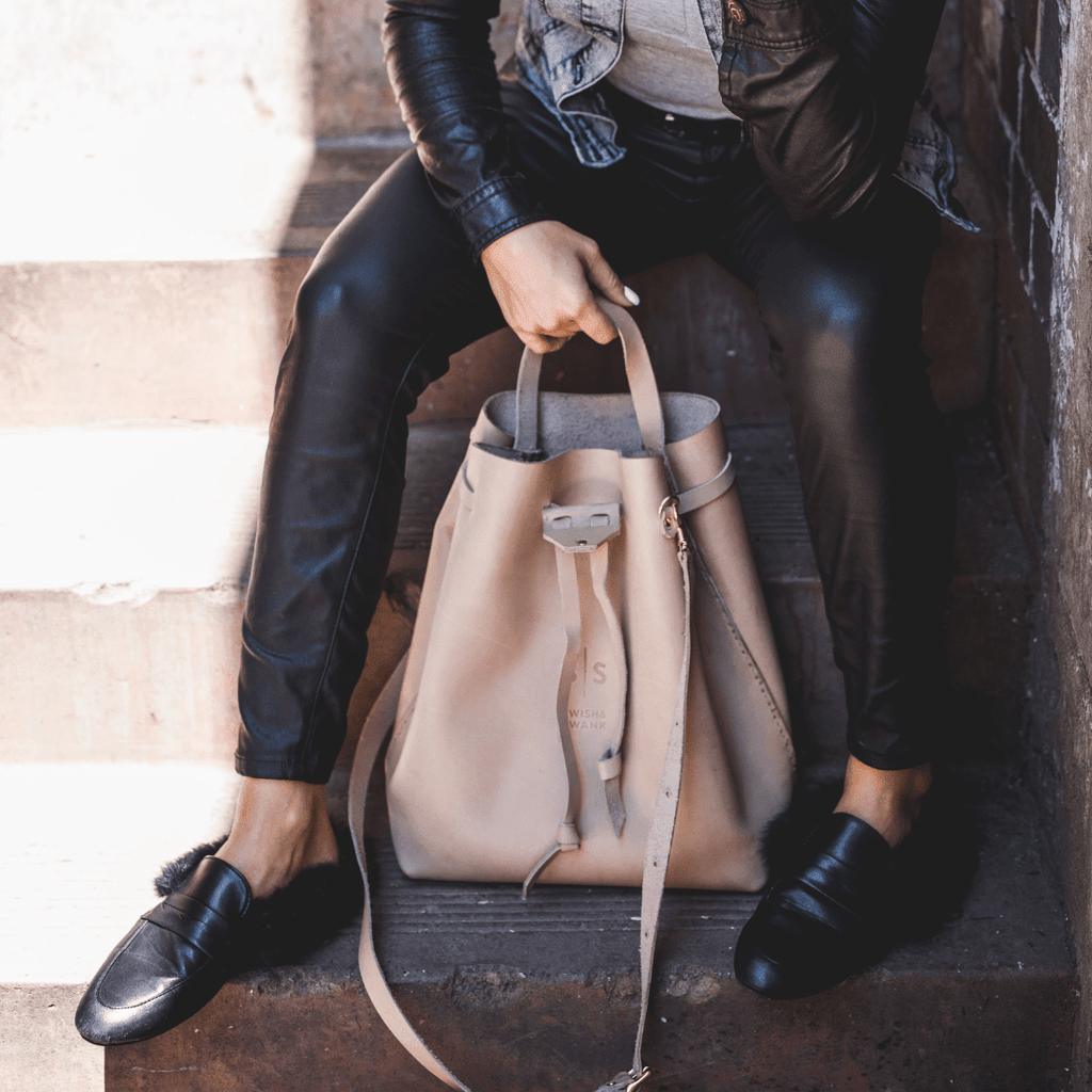 Batseba Bucket Leather Bag - SWISH AND SWANK INTERNATIONAL