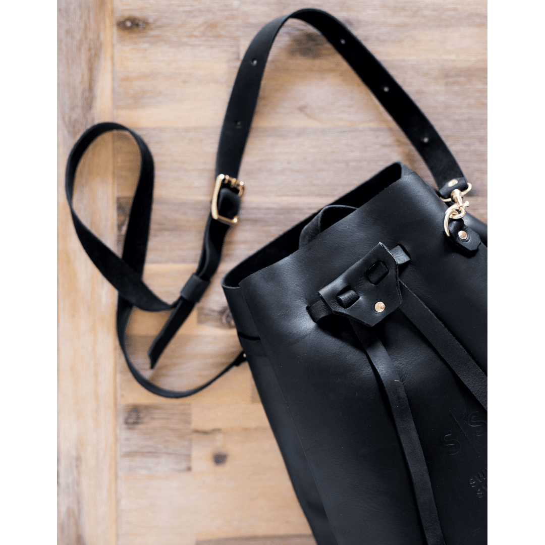 Batseba Bucket Leather Bag - SWISH AND SWANK INTERNATIONAL