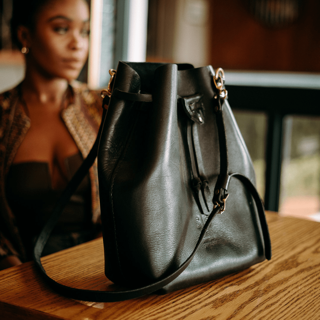 Batseba Bucket Leather Bag - SWISH AND SWANK INTERNATIONAL