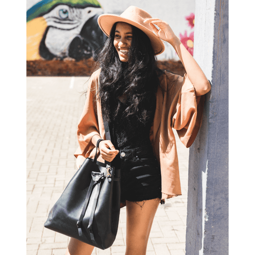 Batseba Bucket Leather Bag - SWISH AND SWANK INTERNATIONAL