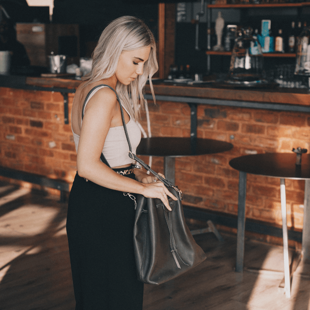 Batseba Bucket Leather Bag - SWISH AND SWANK INTERNATIONAL
