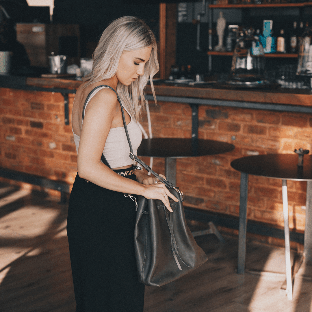 Batseba Bucket Leather Bag - SWISH AND SWANK INTERNATIONAL