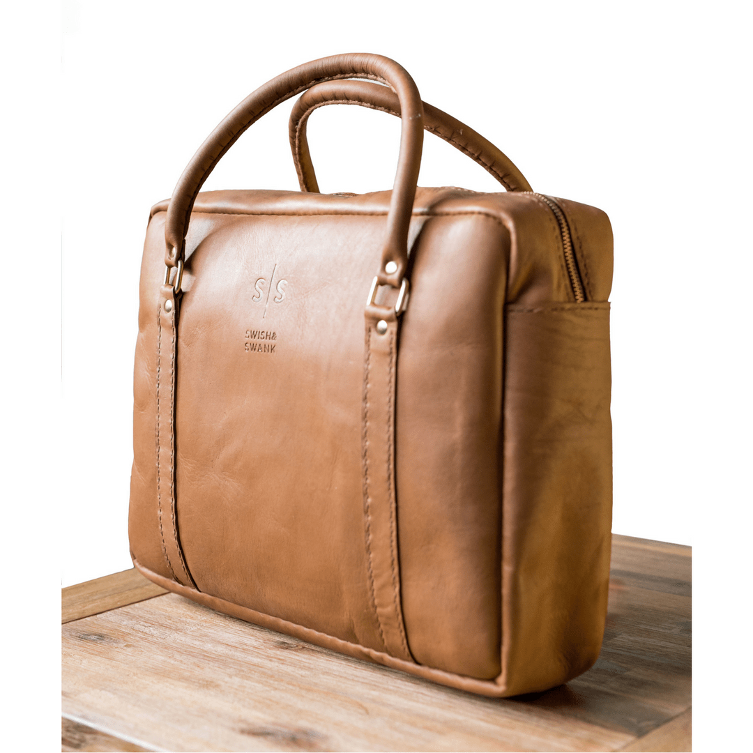 Classic Leather Boaz Briefcase - SWISH AND SWANK INTERNATIONAL