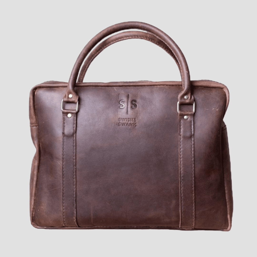 Classic Leather Boaz Briefcase - SWISH AND SWANK INTERNATIONAL