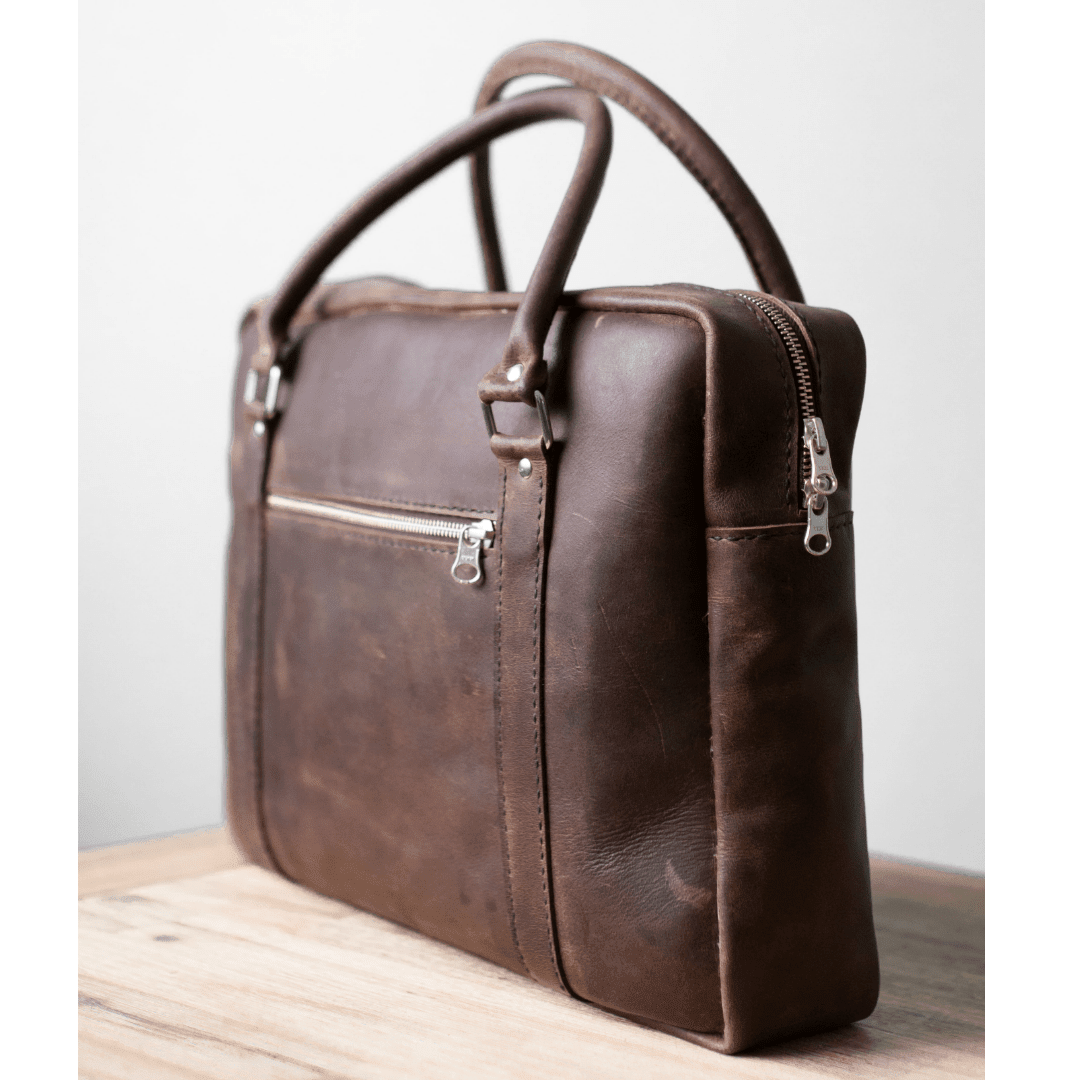 Classic Leather Boaz Briefcase - SWISH AND SWANK INTERNATIONAL