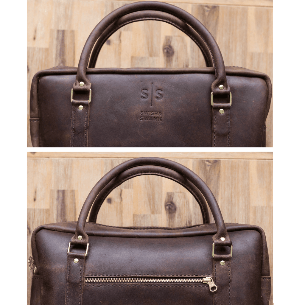 Classic Leather Boaz Briefcase - SWISH AND SWANK INTERNATIONAL