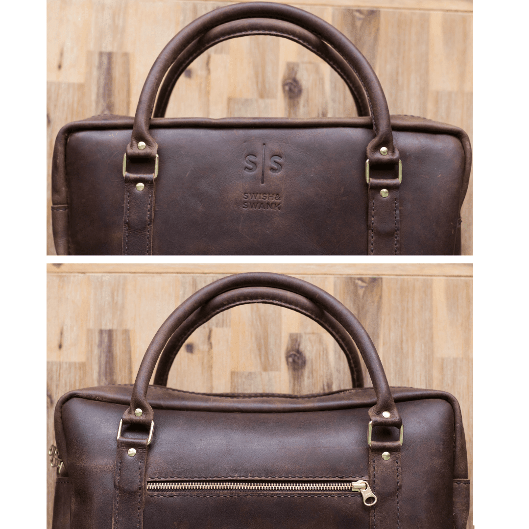 Classic Leather Boaz Briefcase - SWISH AND SWANK INTERNATIONAL