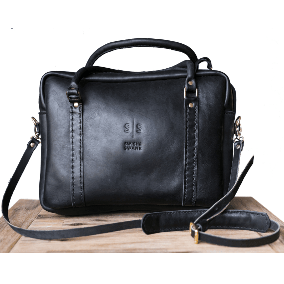 Classic Leather Boaz Briefcase - SWISH AND SWANK INTERNATIONAL