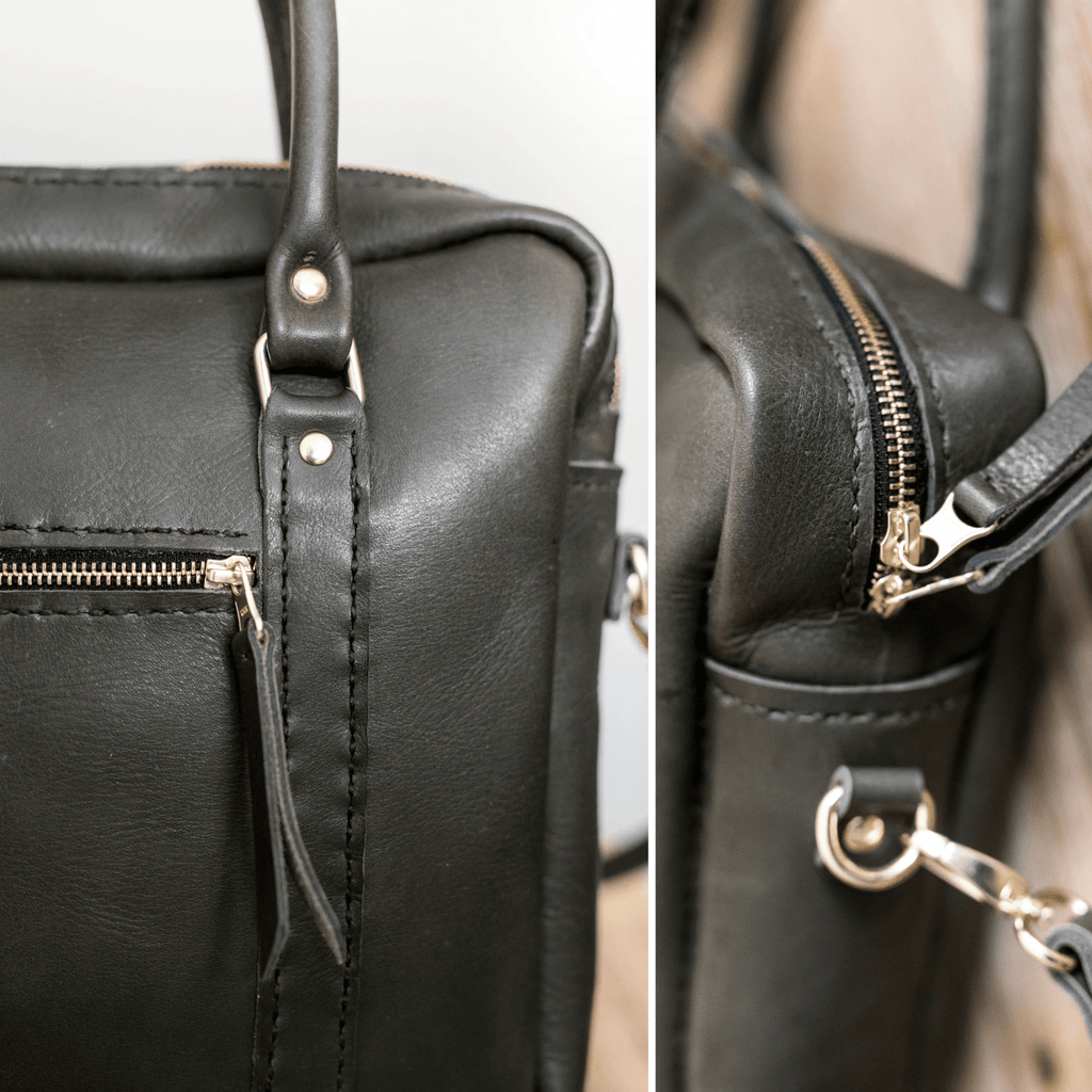 Classic Leather Boaz Briefcase - SWISH AND SWANK INTERNATIONAL