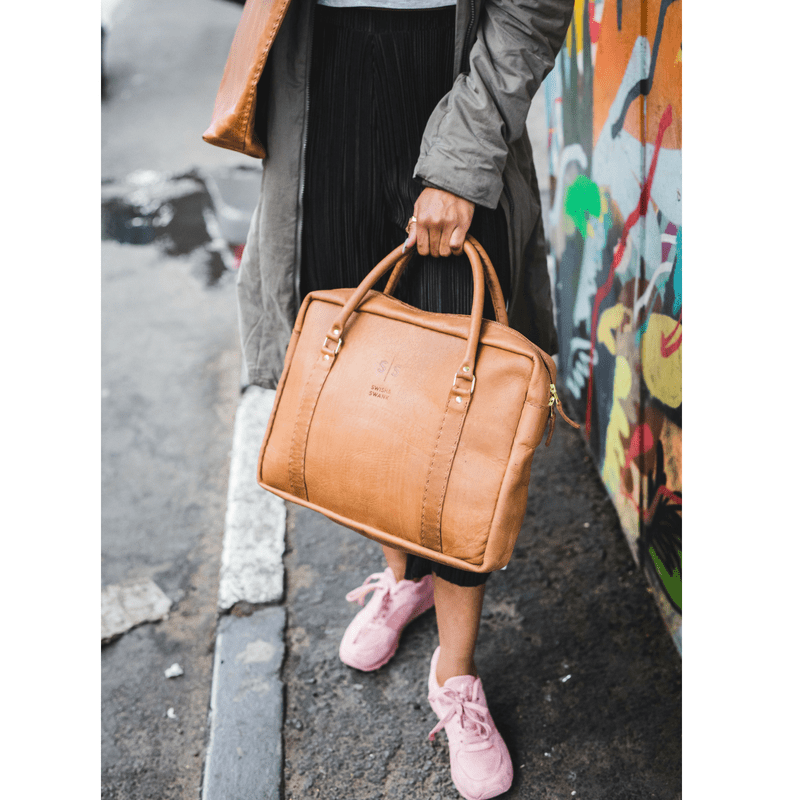 Classic Leather Boaz Briefcase - SWISH AND SWANK INTERNATIONAL