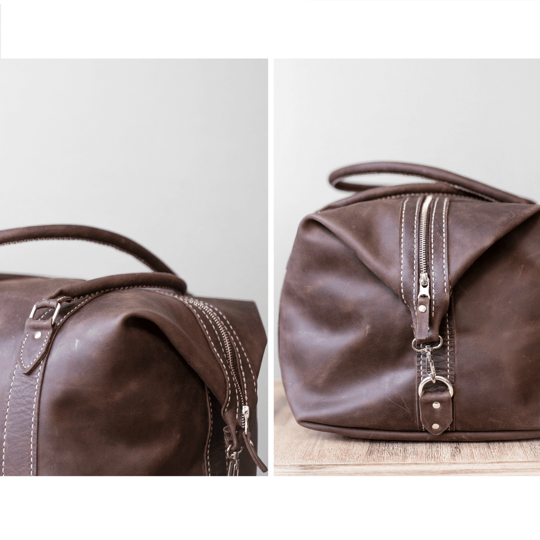 Classic Leather Duffle Bag - SWISH AND SWANK INTERNATIONAL