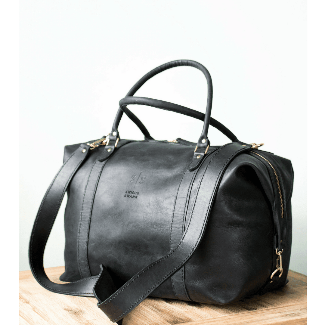 Classic Leather Duffle Bag - SWISH AND SWANK INTERNATIONAL