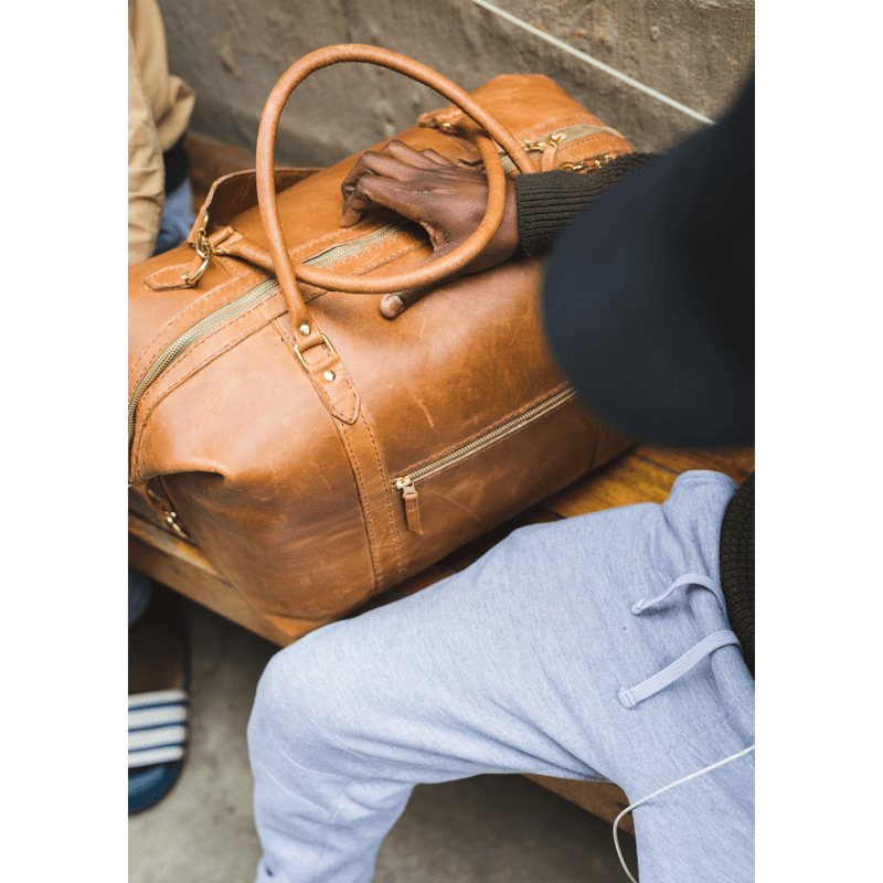 Classic Leather Duffle Bag - SWISH AND SWANK INTERNATIONAL