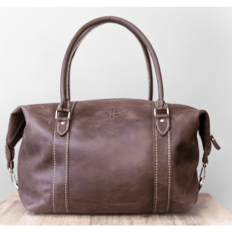 Classic Leather Duffle Bag - SWISH AND SWANK INTERNATIONAL