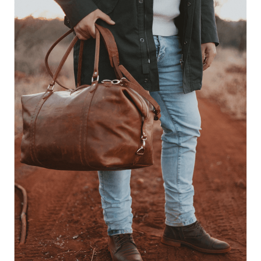 Classic Leather Duffle Bag - SWISH AND SWANK INTERNATIONAL