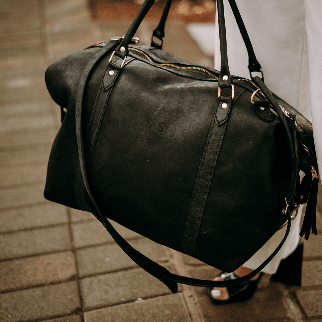 Classic Leather Duffle Bag - SWISH AND SWANK INTERNATIONAL