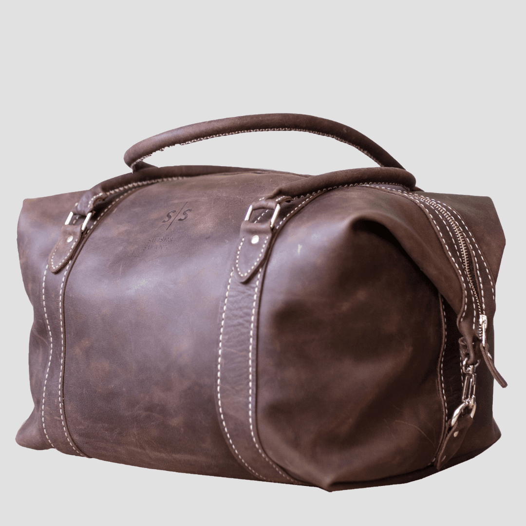 Classic Leather Duffle Bag - SWISH AND SWANK INTERNATIONAL
