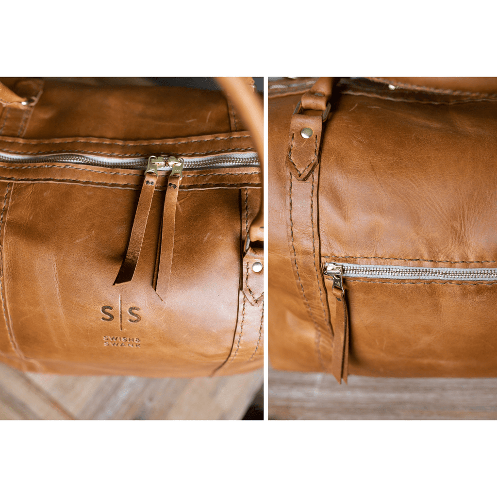 Classic Leather Duffle Bag - SWISH AND SWANK INTERNATIONAL