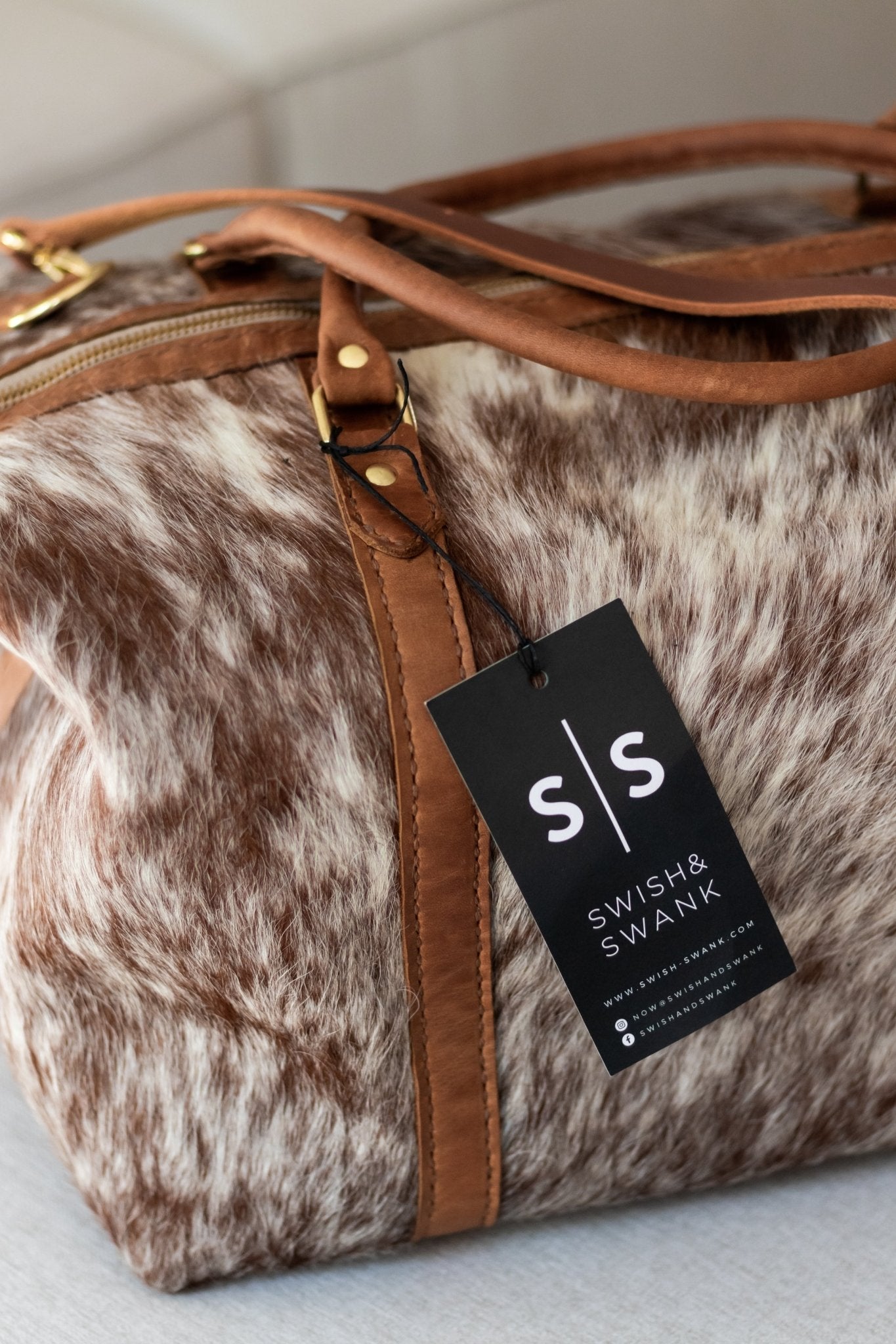 Classic Leather Duffle Bag - SWISH AND SWANK INTERNATIONAL
