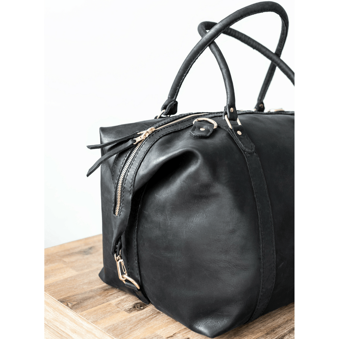 Classic Leather Duffle Bag - SWISH AND SWANK INTERNATIONAL