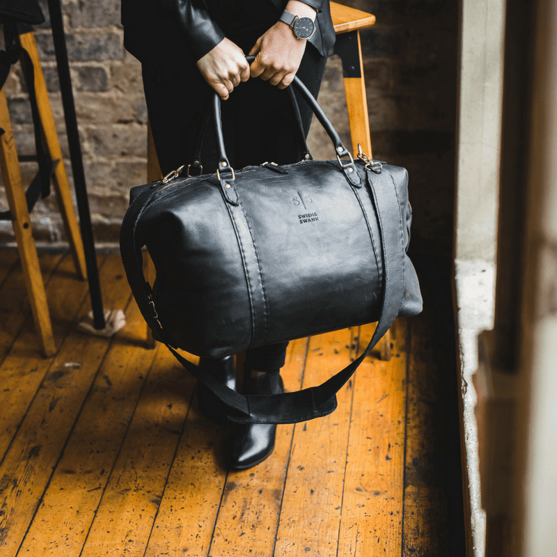 Classic Leather Duffle Bag - SWISH AND SWANK INTERNATIONAL
