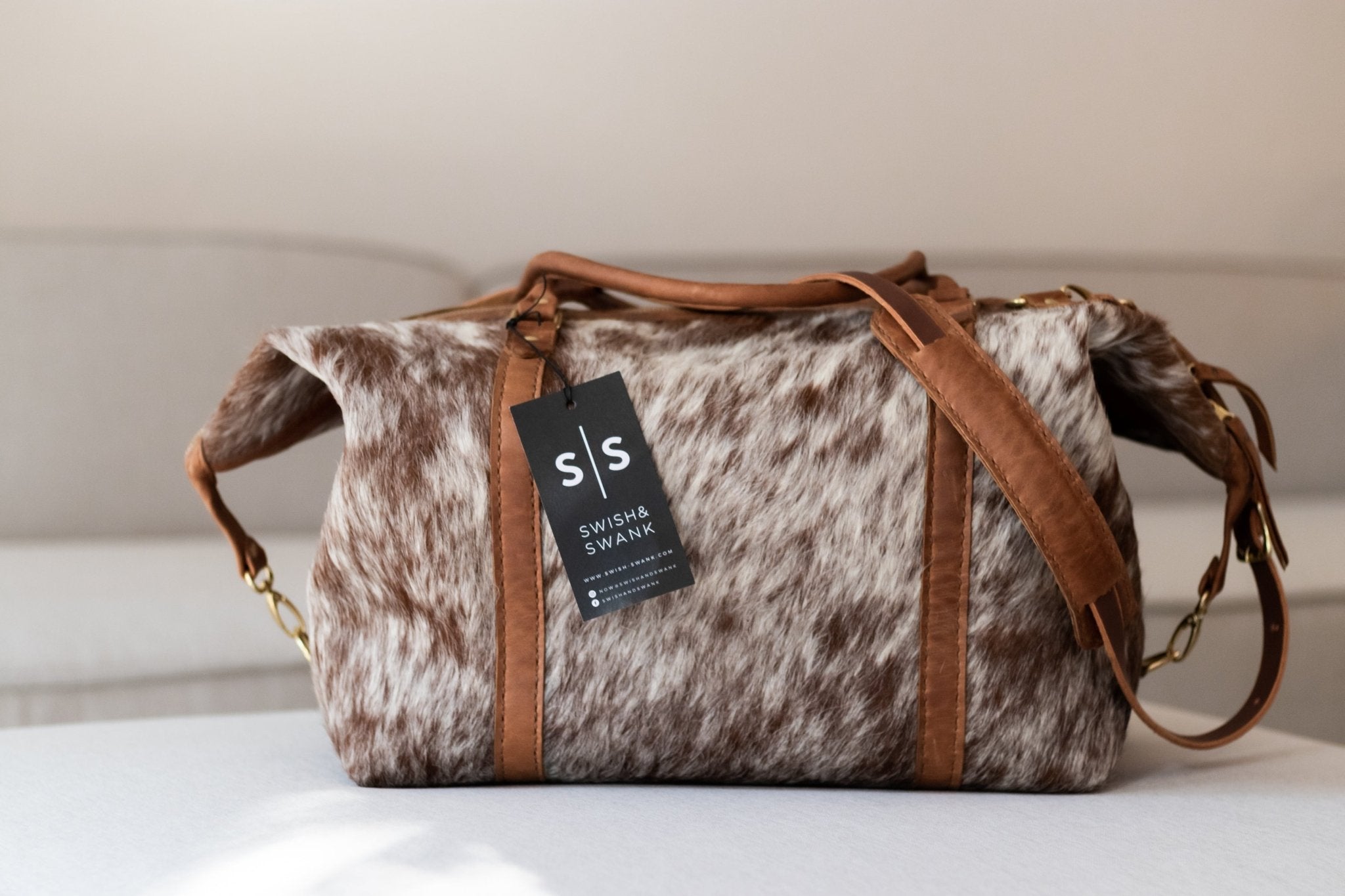 Classic Leather Duffle Bag - SWISH AND SWANK INTERNATIONAL