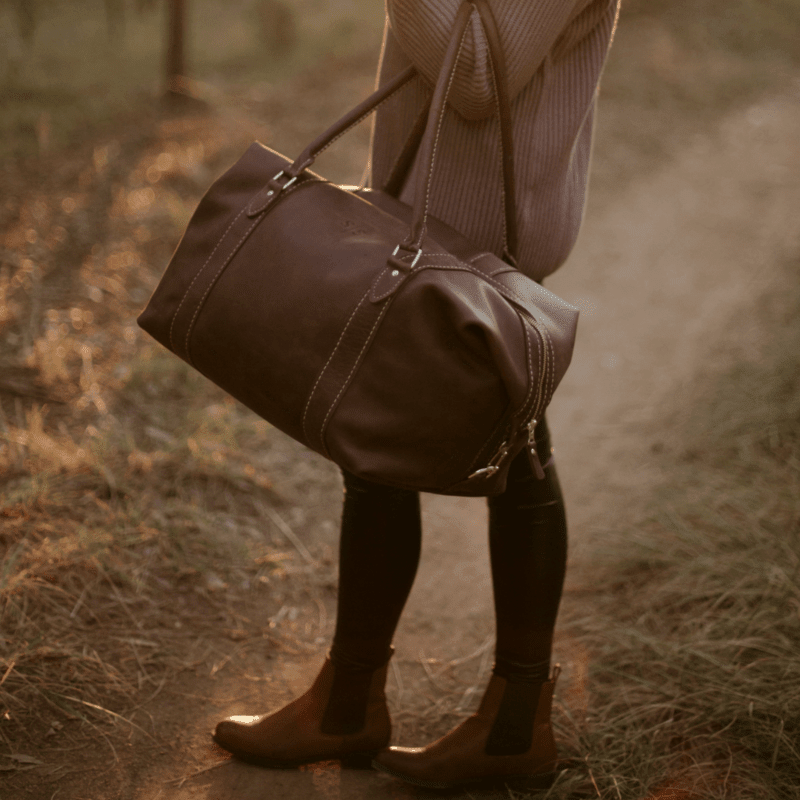Classic Leather Duffle Bag - SWISH AND SWANK INTERNATIONAL