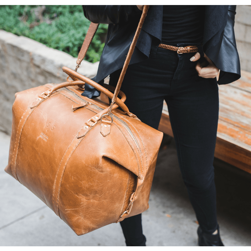 Classic Leather Duffle Bag - SWISH AND SWANK INTERNATIONAL