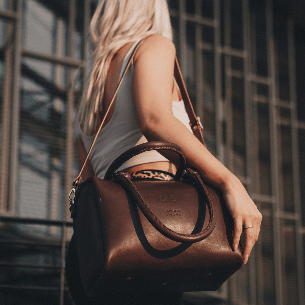 Classic Leather Priscilla Handbag - SWISH AND SWANK INTERNATIONAL