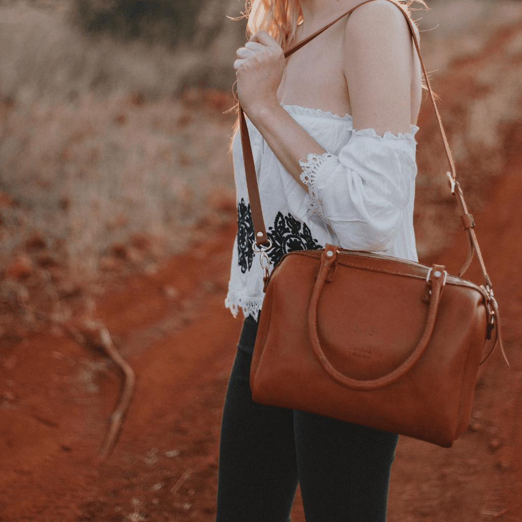 Classic Leather Priscilla Handbag - SWISH AND SWANK INTERNATIONAL