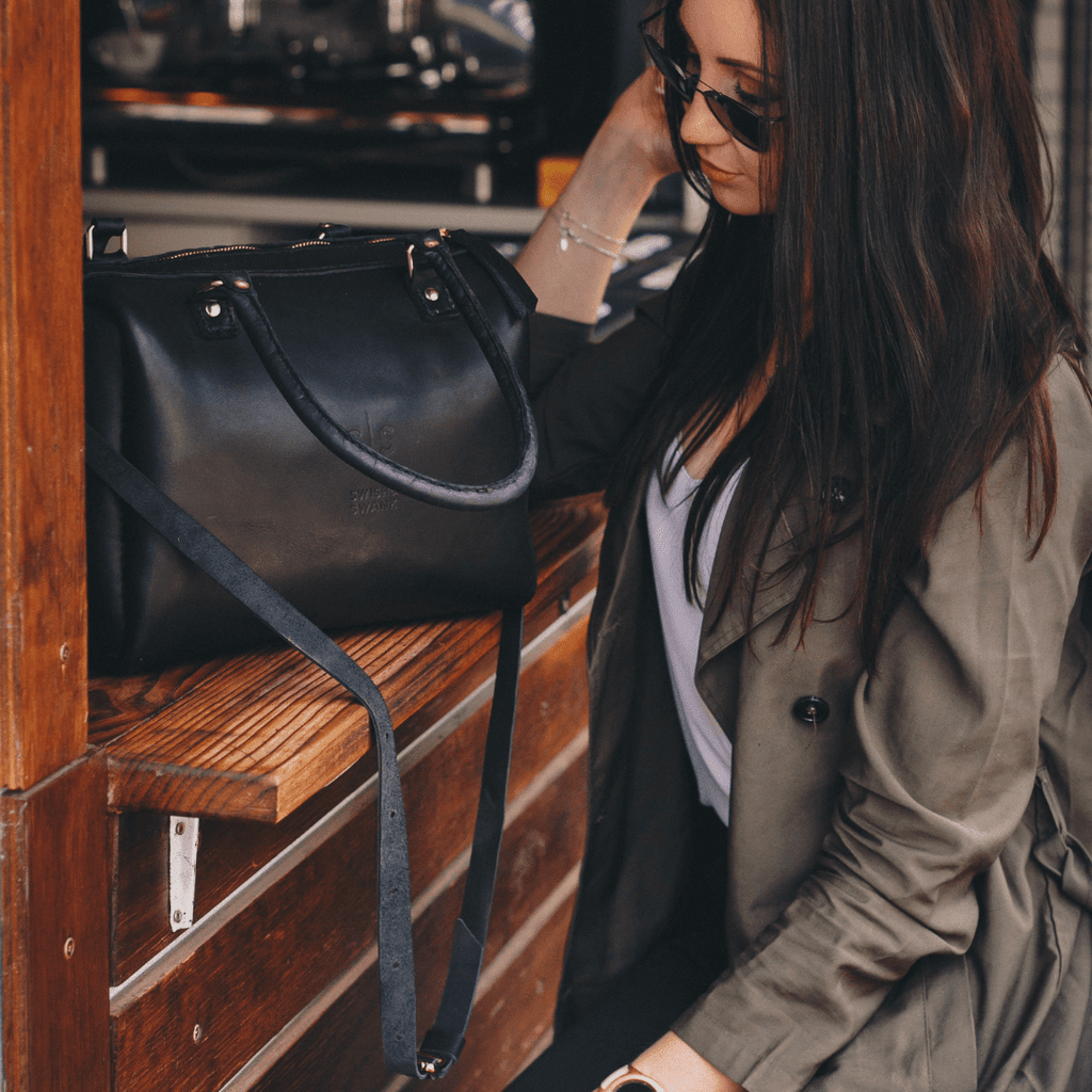 Classic Leather Priscilla Handbag - SWISH AND SWANK INTERNATIONAL