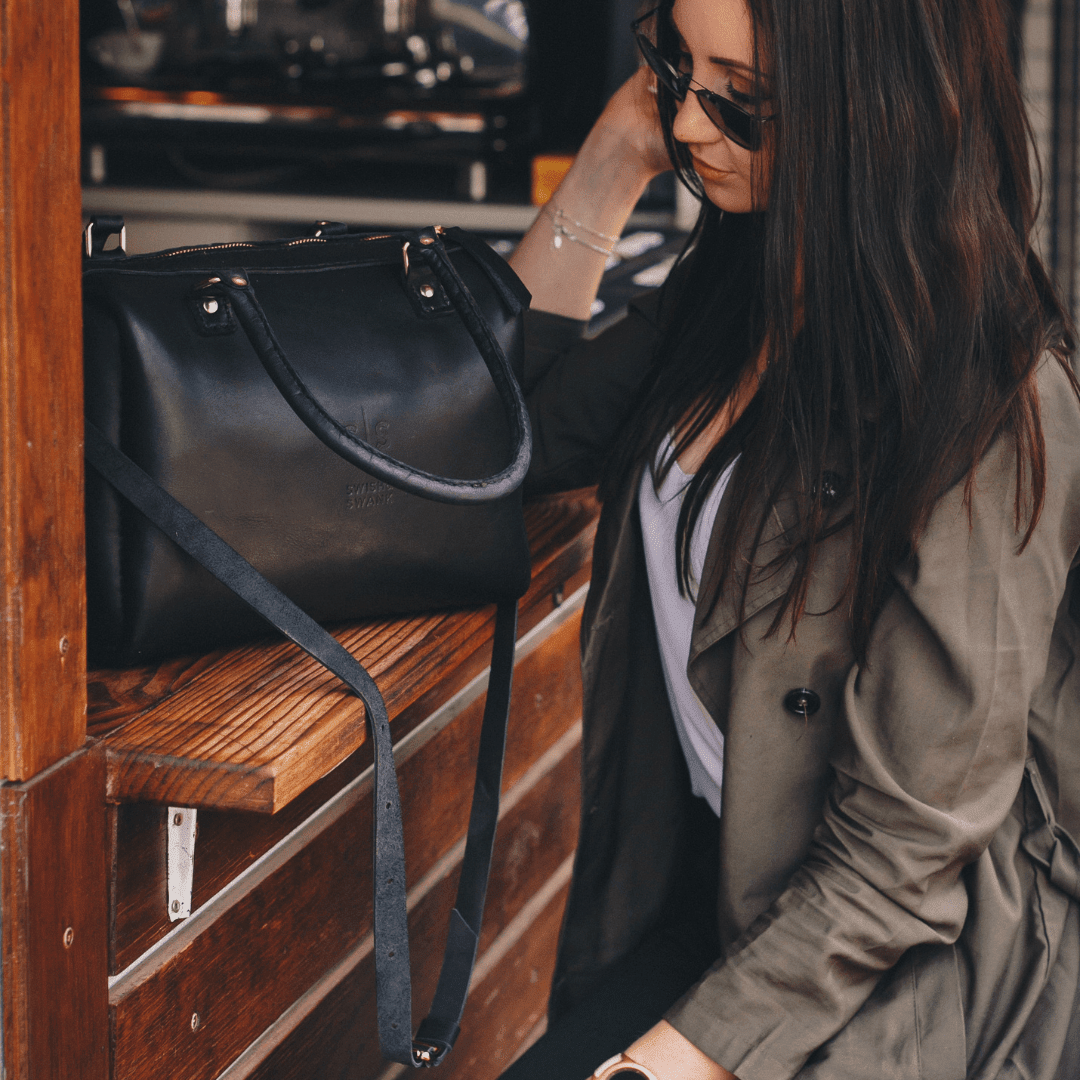 Classic Leather Priscilla Handbag - SWISH AND SWANK INTERNATIONAL