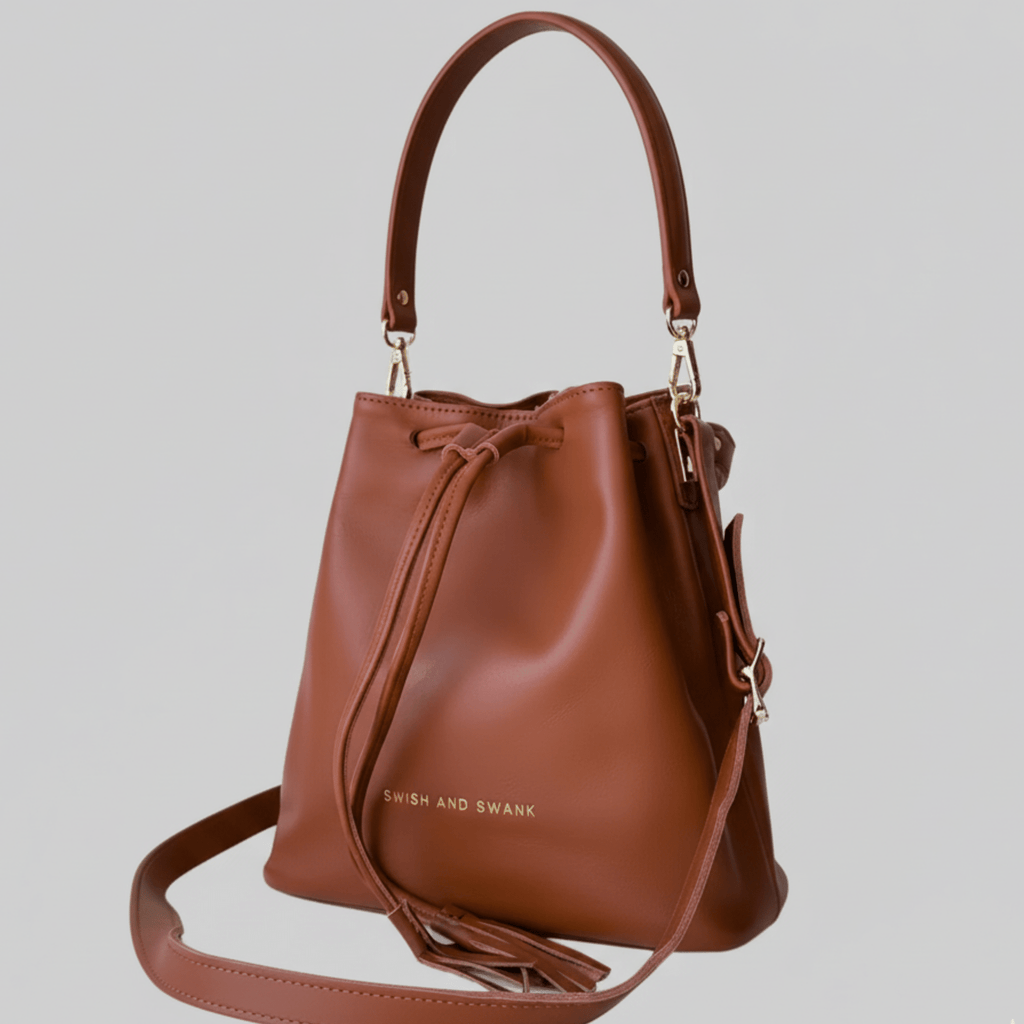 Genuine Leather Drawstring Bag 2.0 - SWISH AND SWANK INTERNATIONAL