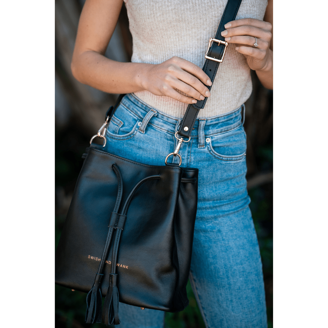 Genuine Leather Drawstring Bag 2.0 - SWISH AND SWANK INTERNATIONAL