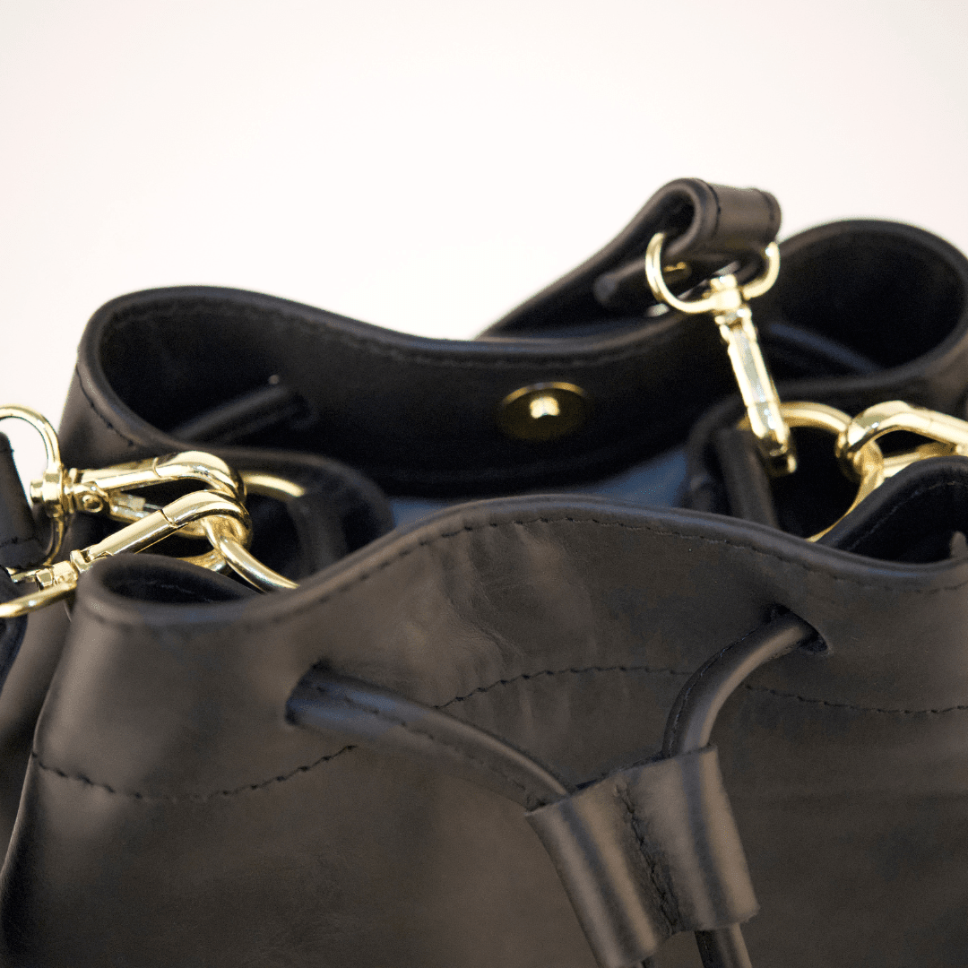 Genuine Leather Drawstring Bag 2.0 - SWISH AND SWANK INTERNATIONAL