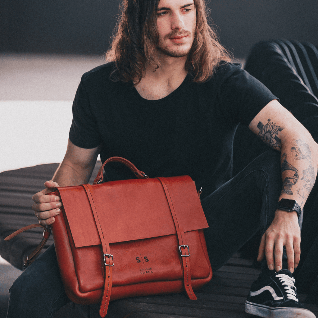 Premium Leather Boaz Briefcase 2.1 - SWISH AND SWANK INTERNATIONAL