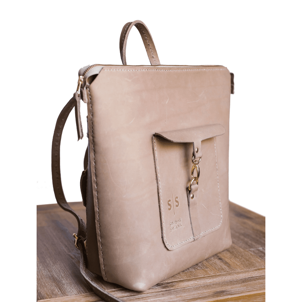 Premium Leather Ladies Backpack - SWISH AND SWANK INTERNATIONAL