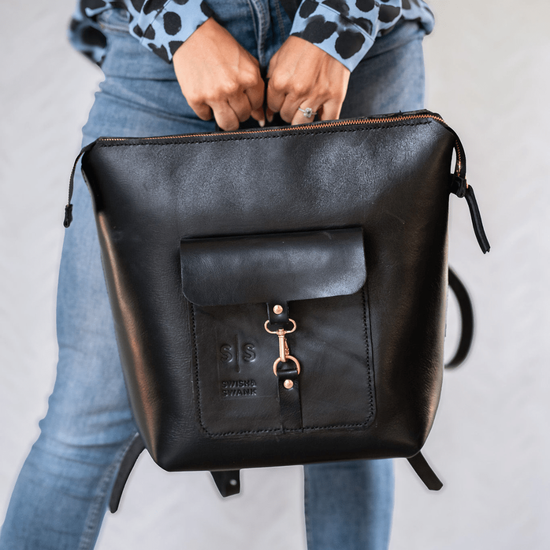 Premium Leather Ladies Backpack - SWISH AND SWANK INTERNATIONAL