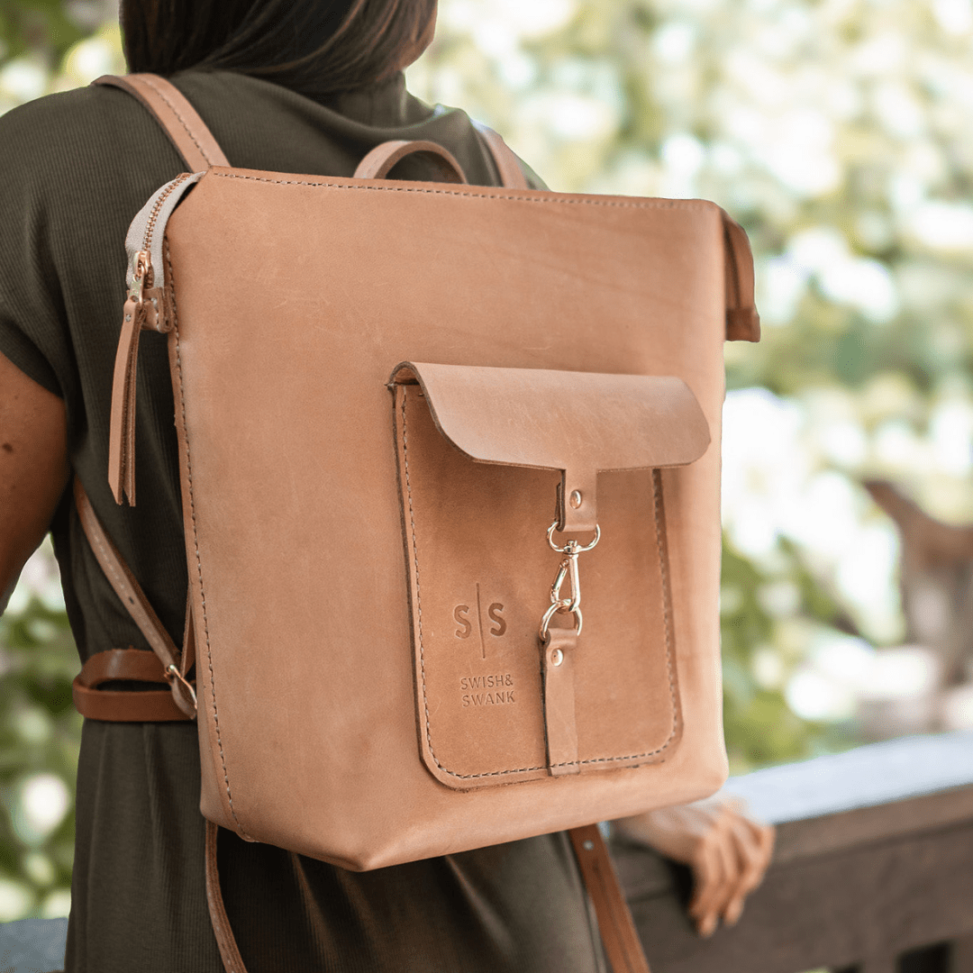 Premium Leather Ladies Backpack - SWISH AND SWANK INTERNATIONAL