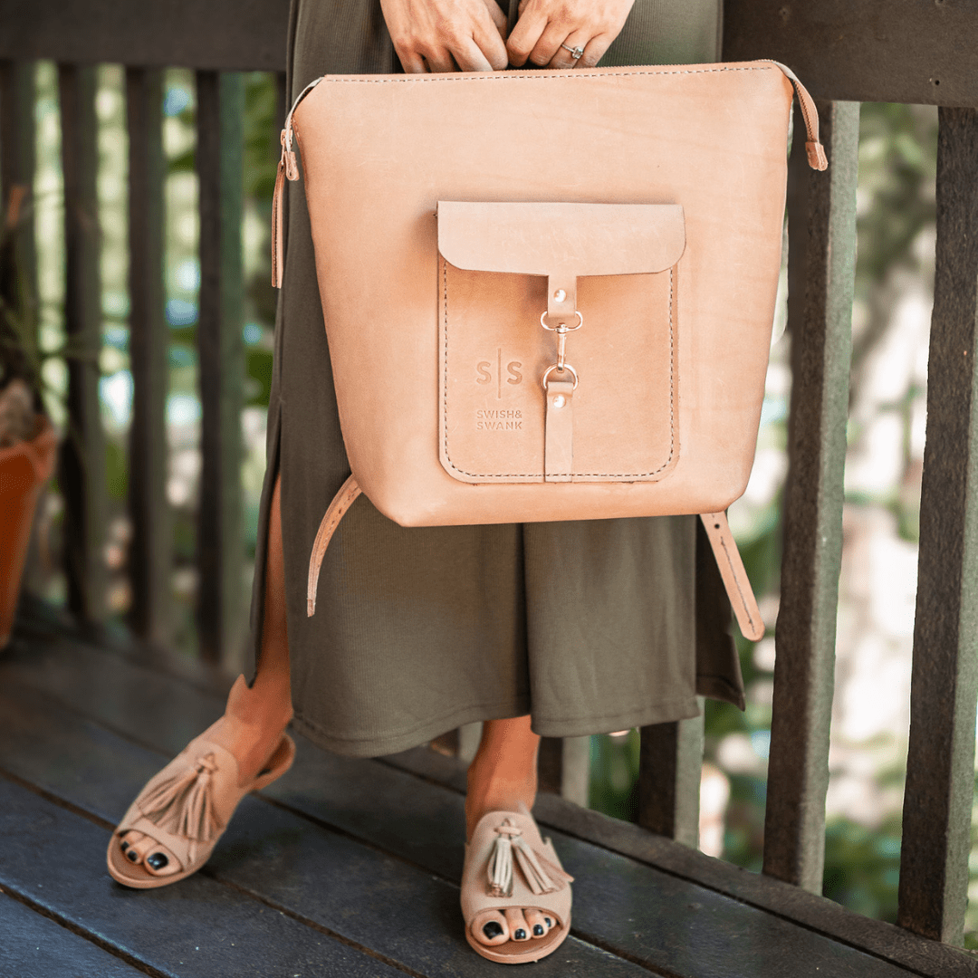 Premium Leather Ladies Backpack - SWISH AND SWANK INTERNATIONAL