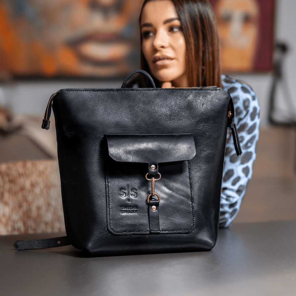 Premium Leather Ladies Backpack - SWISH AND SWANK INTERNATIONAL