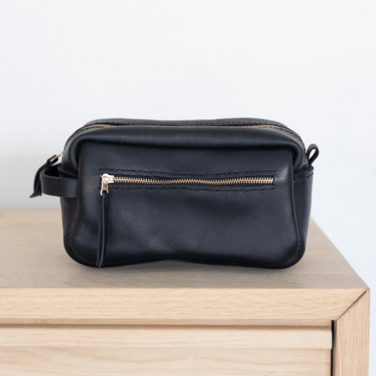 Unisex Genuine Leather Toiletry Bag - SWISH AND SWANK INTERNATIONAL