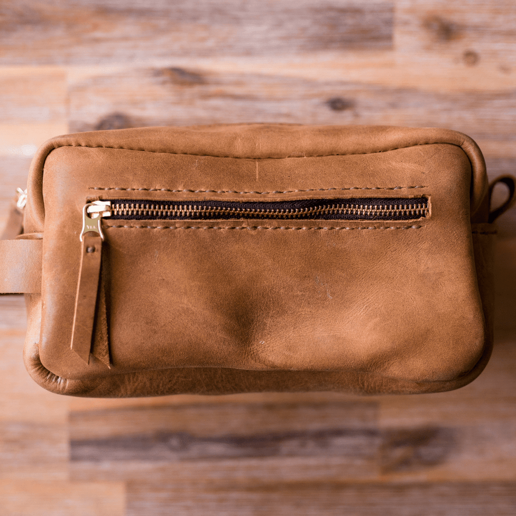 Unisex Genuine Leather Toiletry Bag - SWISH AND SWANK INTERNATIONAL