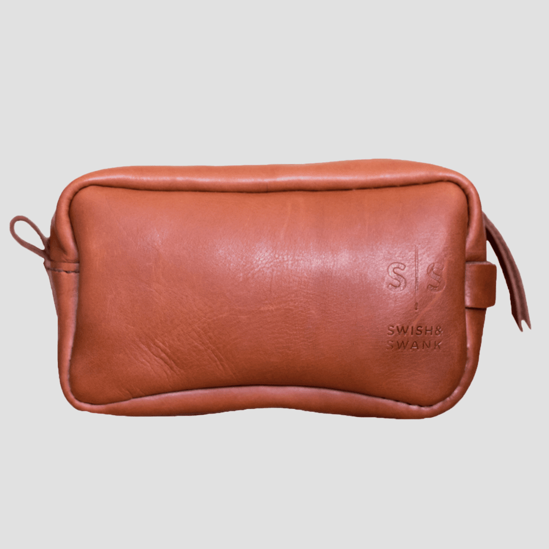 Unisex Genuine Leather Toiletry Bag - SWISH AND SWANK INTERNATIONAL