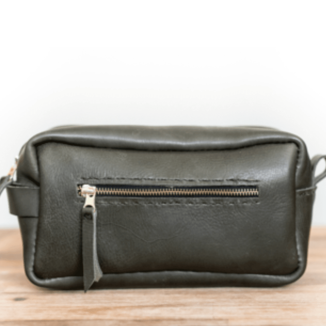 Unisex Genuine Leather Toiletry Bag - SWISH AND SWANK INTERNATIONAL