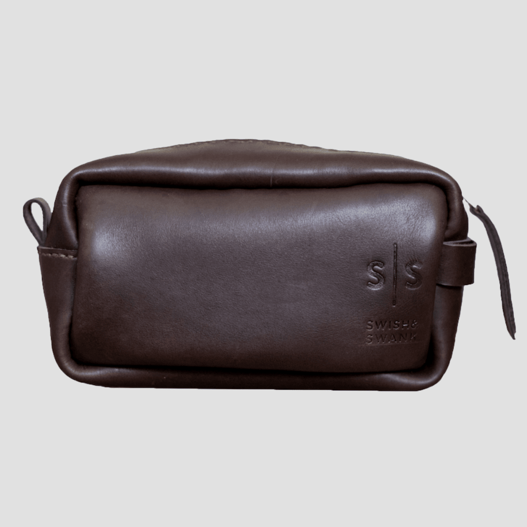 Unisex Genuine Leather Toiletry Bag - SWISH AND SWANK INTERNATIONAL