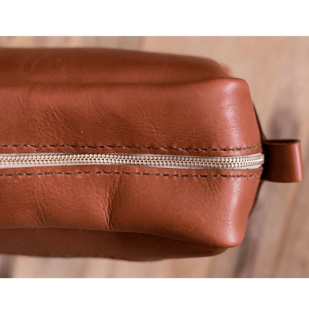 Unisex Genuine Leather Toiletry Bag - SWISH AND SWANK INTERNATIONAL